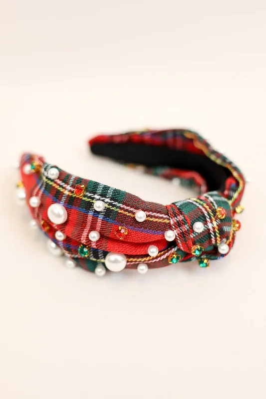 Seasons Greetings Red Embellished Headband