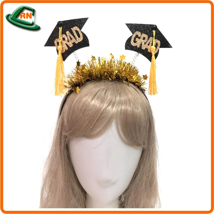 Wholesale Yellow Tassel Gold Doctor Cap Headband