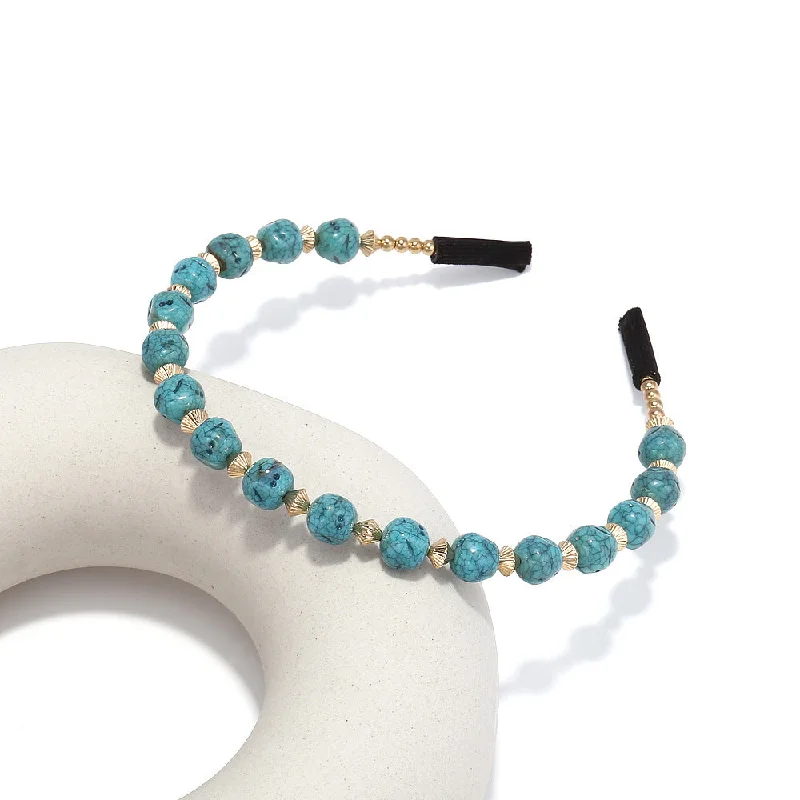 Wholesale Handmade Beaded Turquoise Headbands