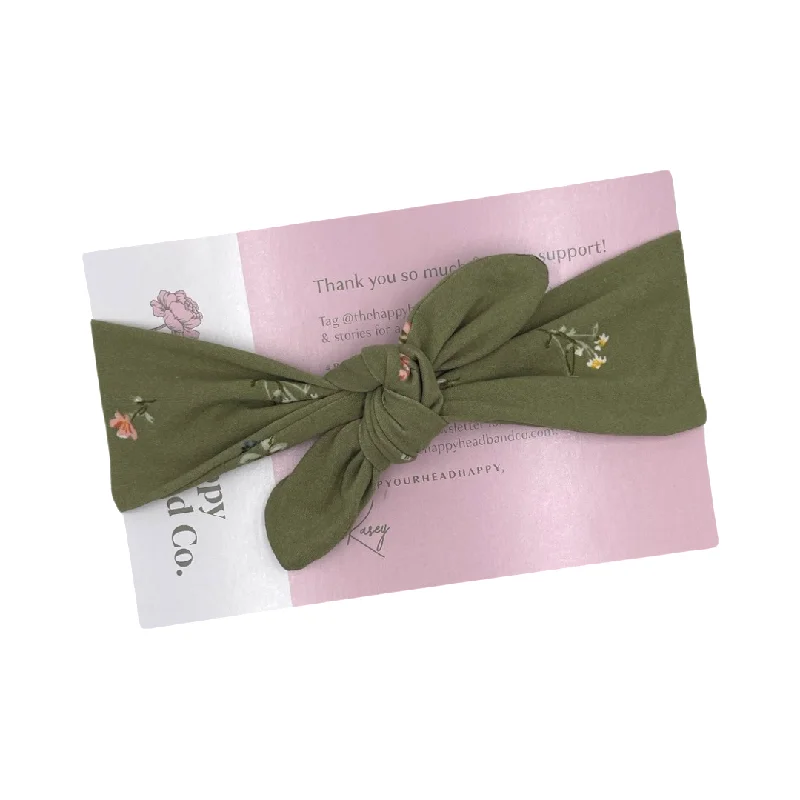 Green Garden Tied Headband