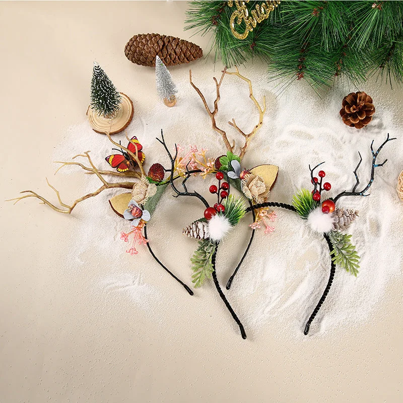 Wholesale Christmas Antlers Resin Headband