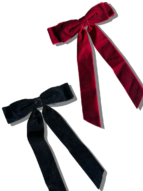 The Perfect Velvet Bow Barrette