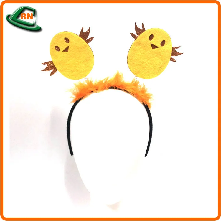 Wholesale Cute Little Yellow Chicken Easter Tops Headband