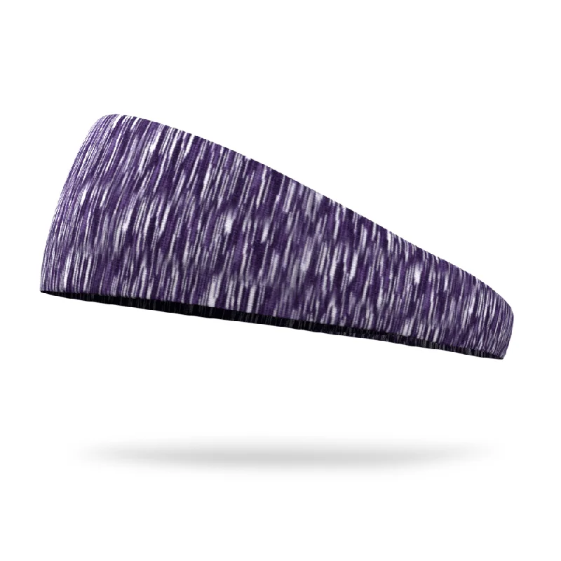 Fashion Navy and Purple Static Organic Headband - 4" and 3" Tapered