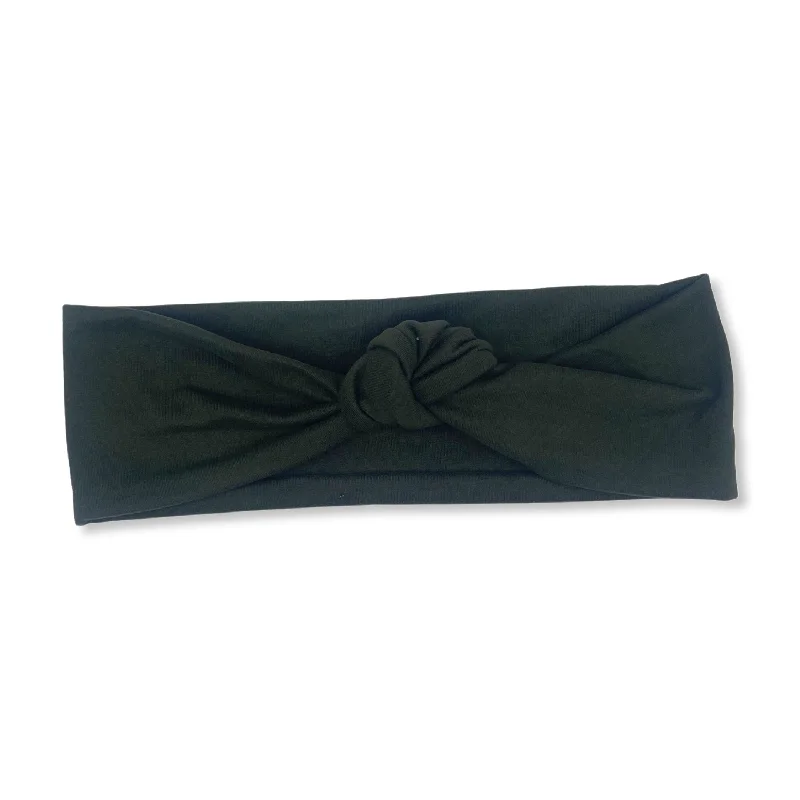 Solid Olive Green Top Knot Headband