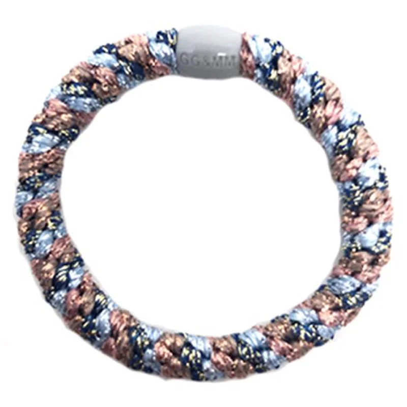 Bow's by Stær Braided Hairties Multi Light Blue/Rosa Metallic