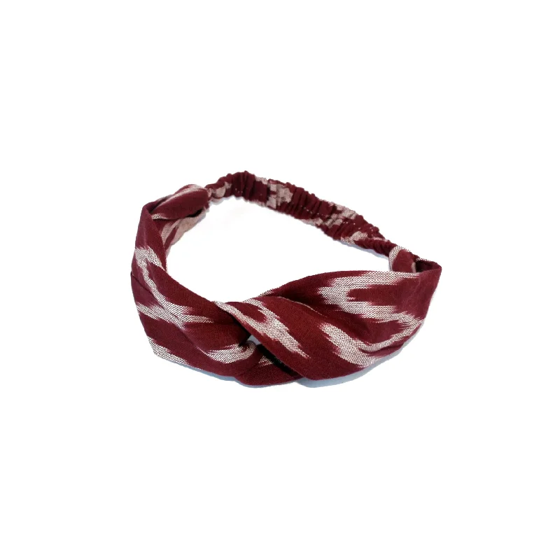 Organic Cotton Twist Headband - Maroon