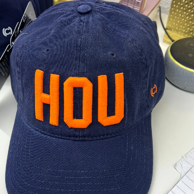 HOU Cotton Hat ~ Astros Navy/Orange