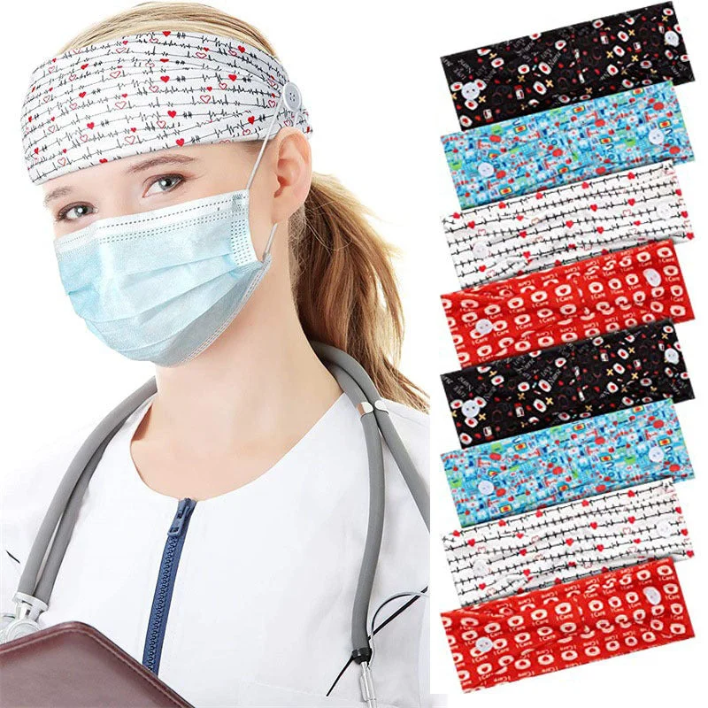 Wholesale Milk Silk Printing Medical Fabric Headband