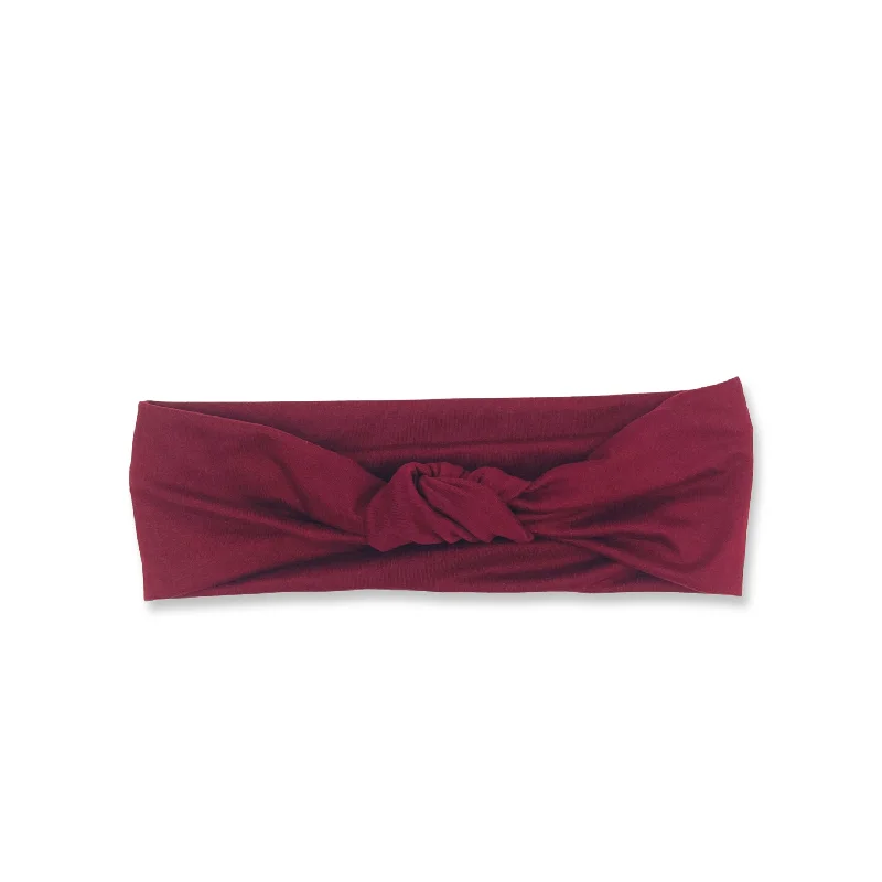 Maroon Top Knot Headband