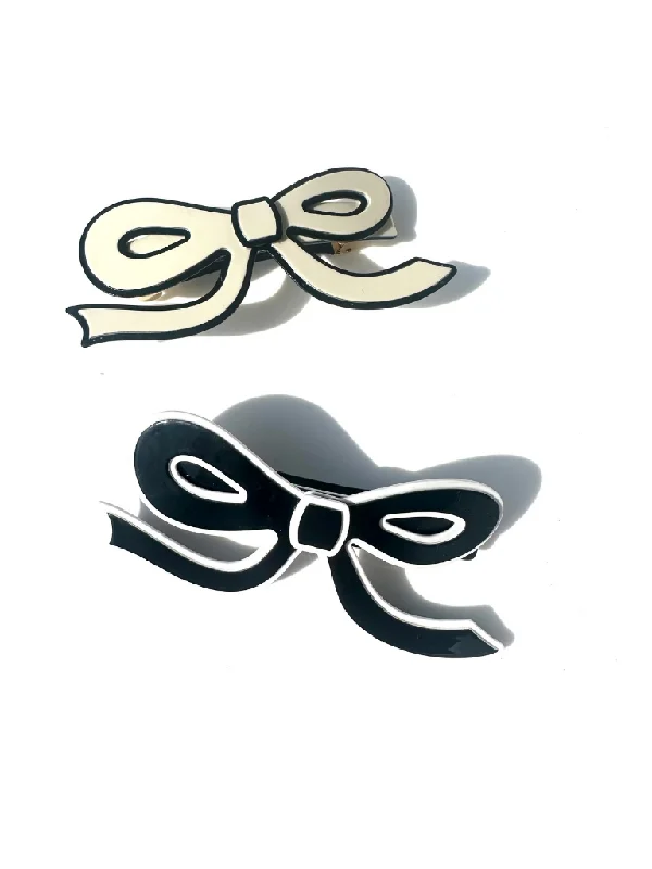 Handmade Acetate Bow French Barrette Clip | Eco-Friendly