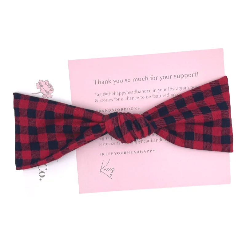 Lumberjack Plaid Top Knot Headband