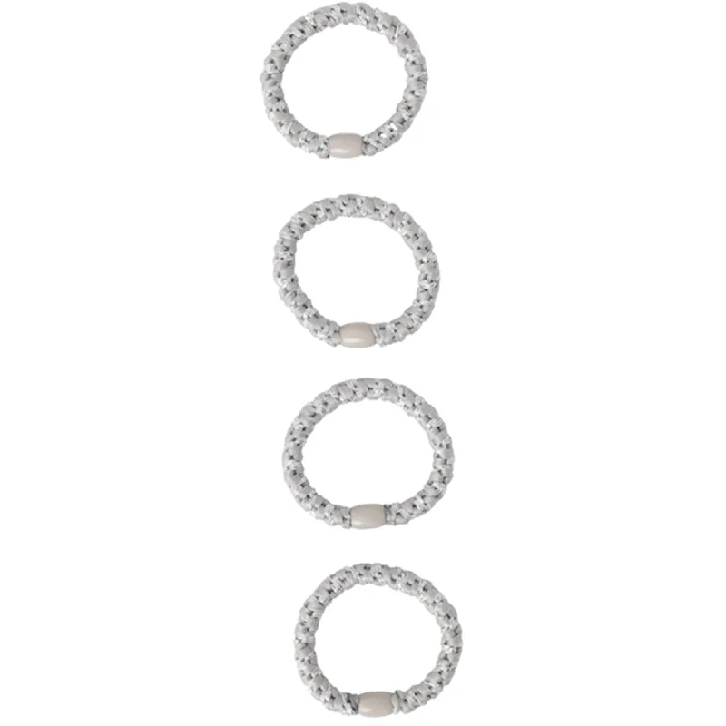 Name it Silver Colour Glitter Rise Hair Elastics 4-pack