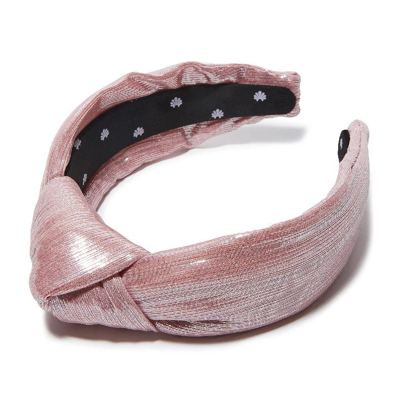 Lurex Knotted Headband ~ Rosado