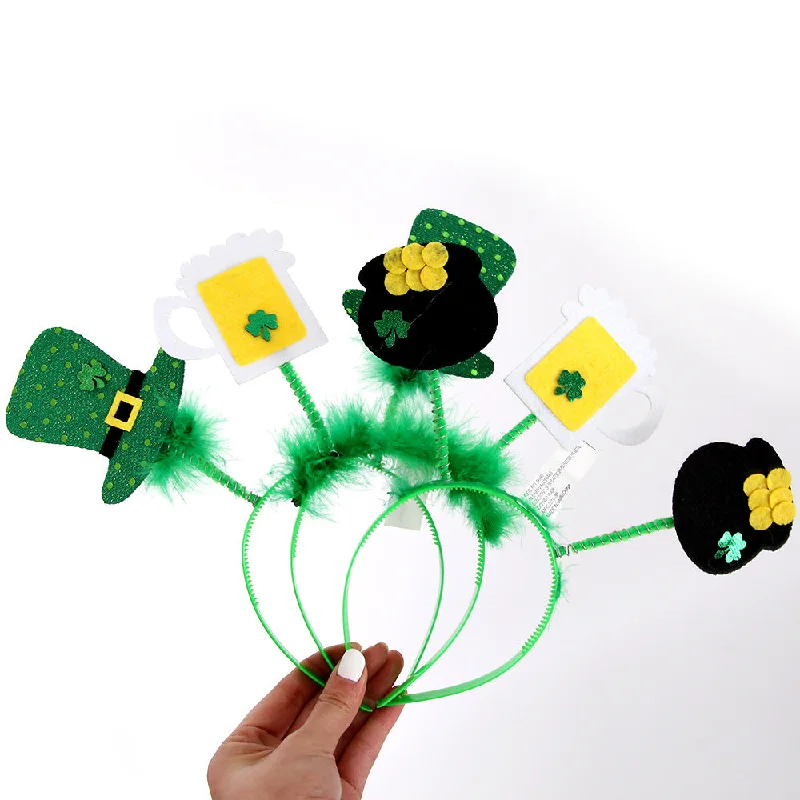 Wholesale of Irish St. Patrick's Day Decorative Plastic Headbands