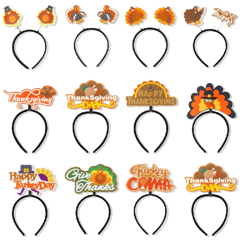 Wholesale Thanksgiving Party Decoration Turkey Head Hoop Props