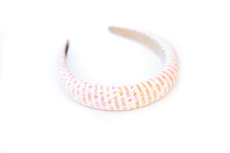 Pink and Orange Confetti Rattan Headband