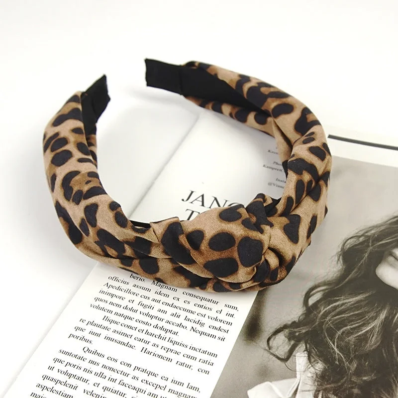 Wholesale Vintage Leopard Fabric Headband