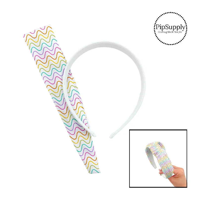 White Rainbow Waves DIY Knotted Headband Kit