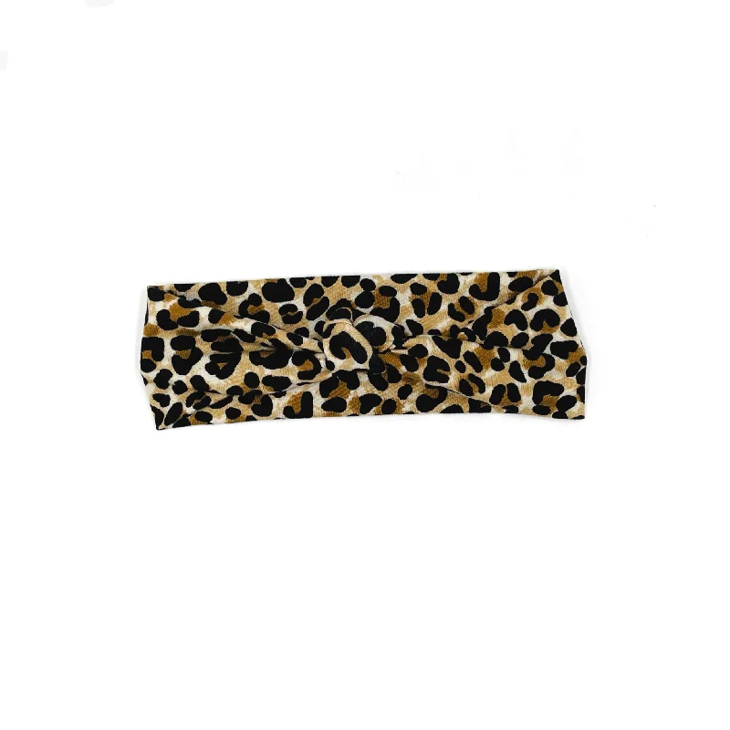 Children's Cheetah Chase Top Knot Headband