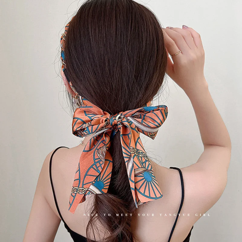 Wholesale Vintage Chain Satin Fabric Headband