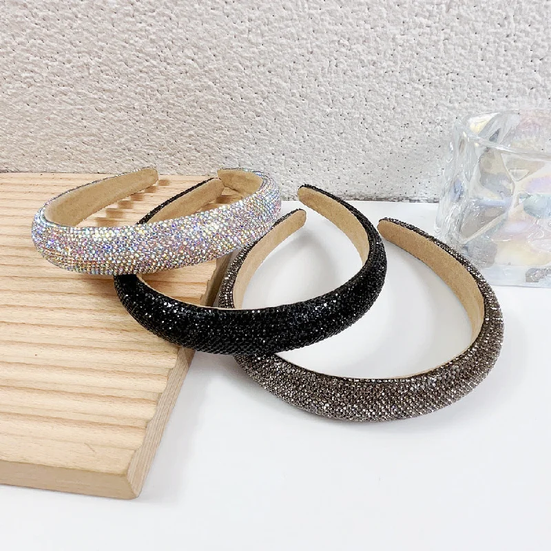 Wholesale Simple and Versatile Headband Full of Diamonds