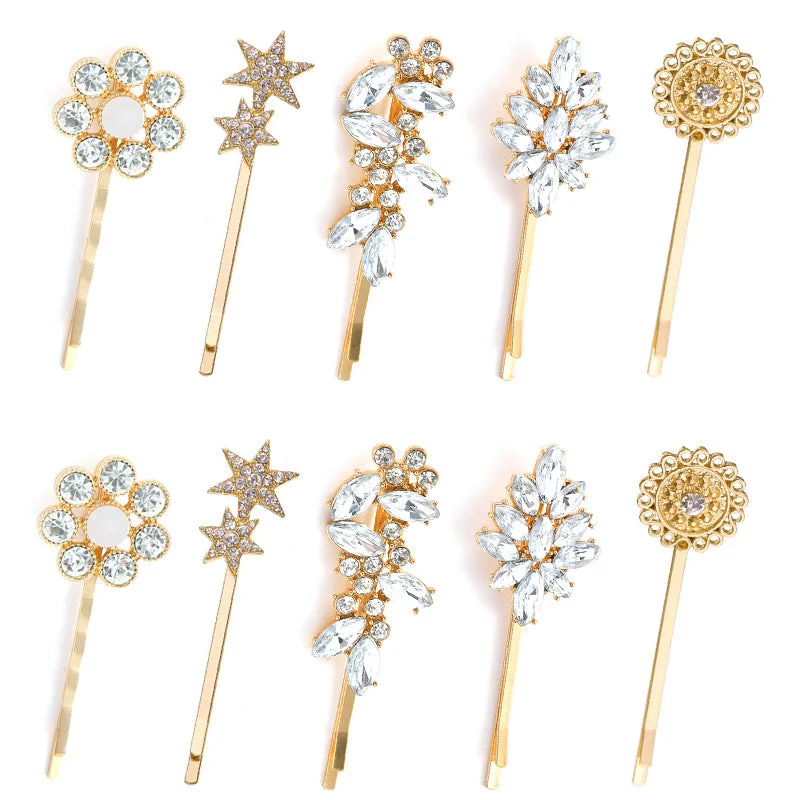 Wholesale Sunflower Star Leaf Alloy Hairpin