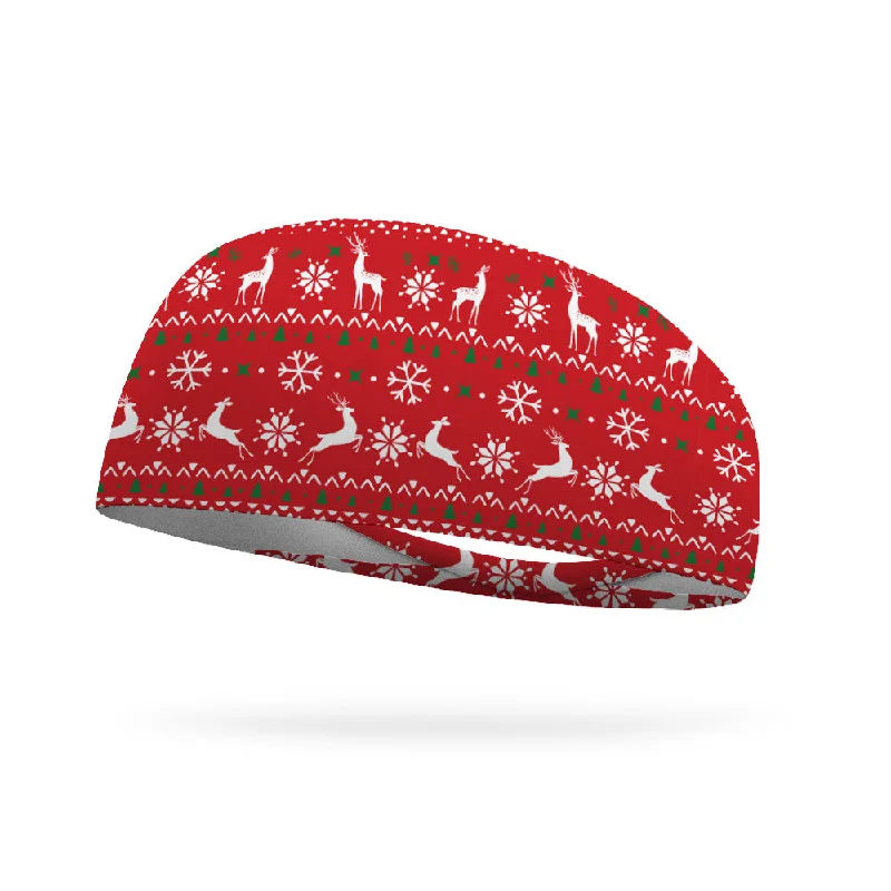 Holiday Deer Wicking Performance Headband