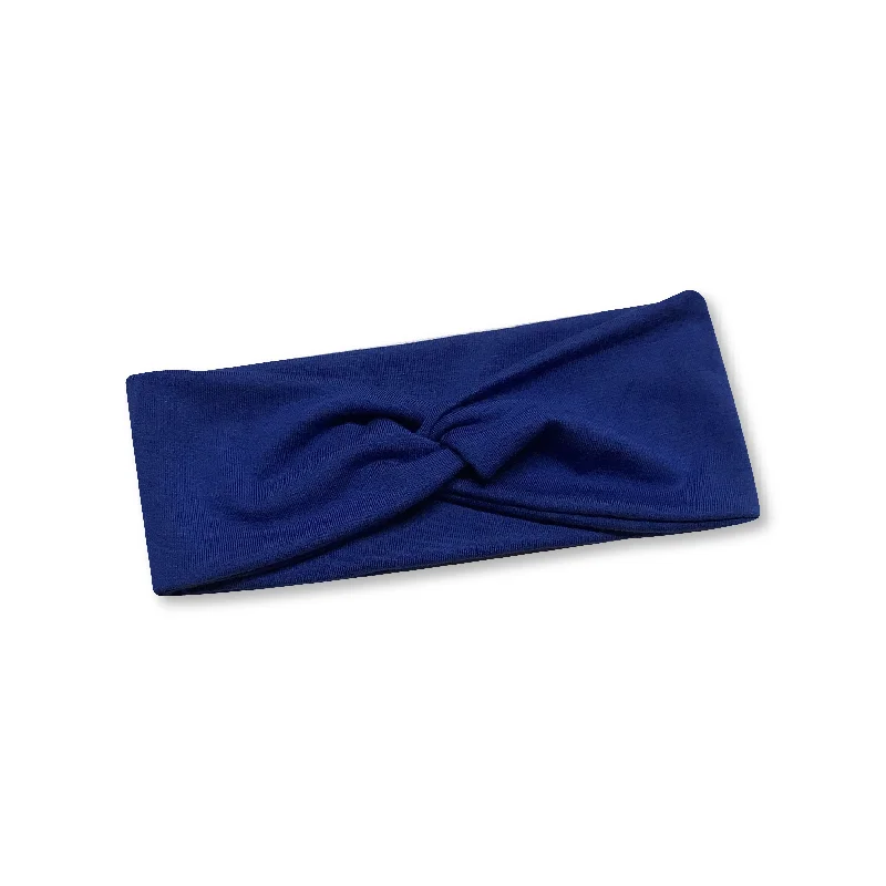 Royal Blue Solid Knotted Headband