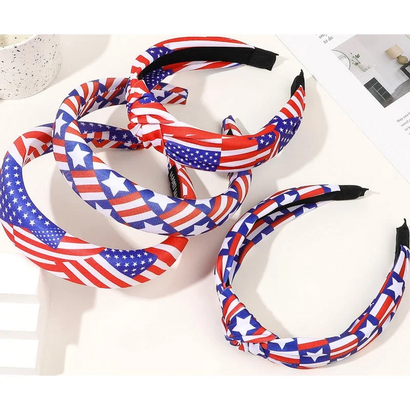 Wholesale American Independence Day Star Knotted Headbands