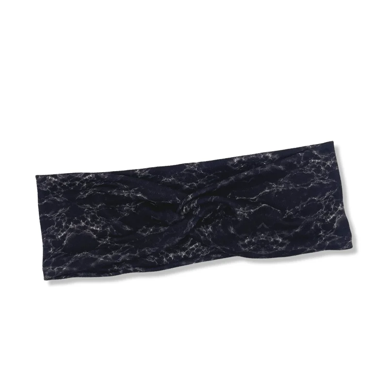 Black Marble Knotted Headband