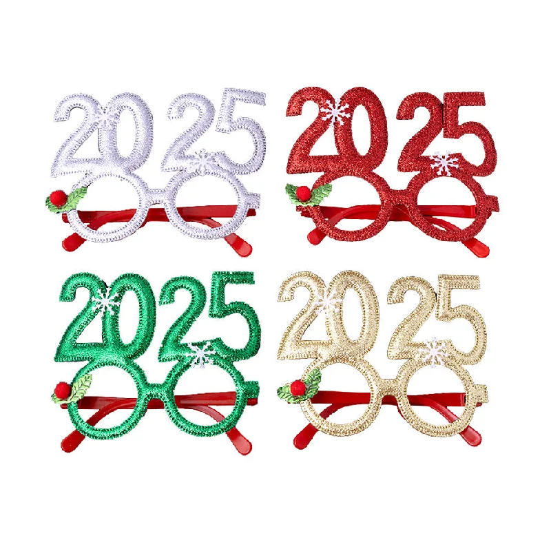 Wholesale 2025 Christmas Glasses New Year Party Headband Ornaments