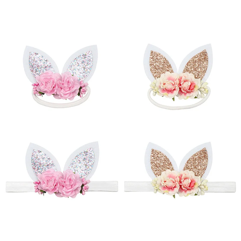 Wholesale Easter Kids Rabbit Ears Elastic Headband