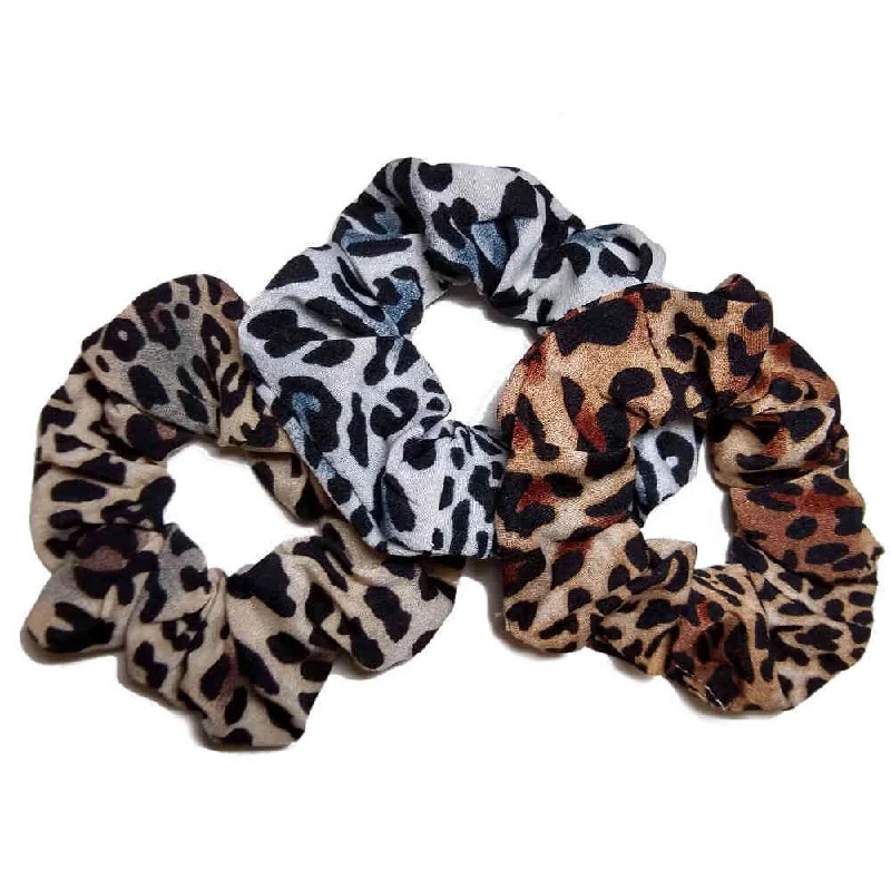 Leopard Print Scrunchies