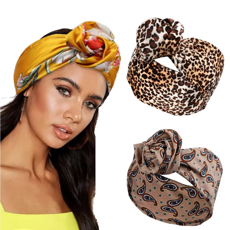 Wholesale Fabric Gold Velvet Knotted Wire Headband