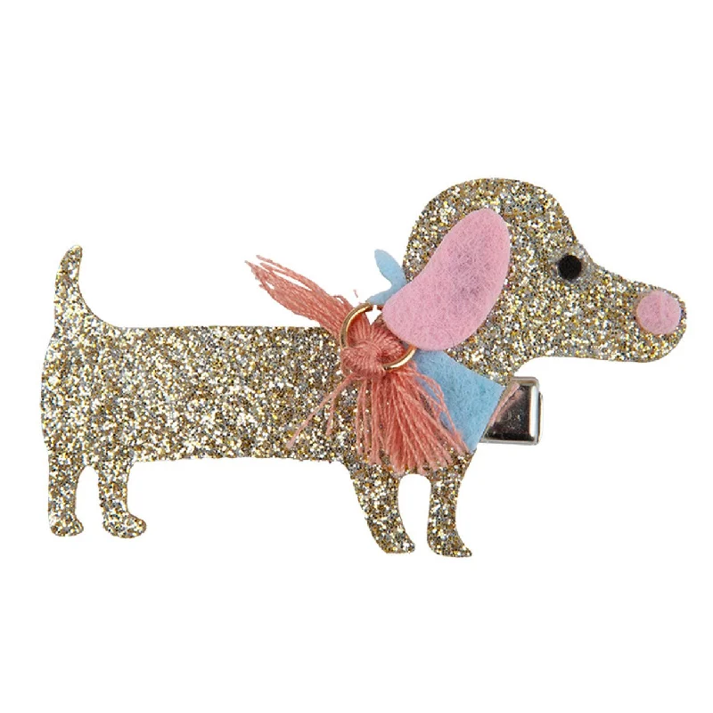 Great Pretenders Boutique Dachshund Hairclip Gold