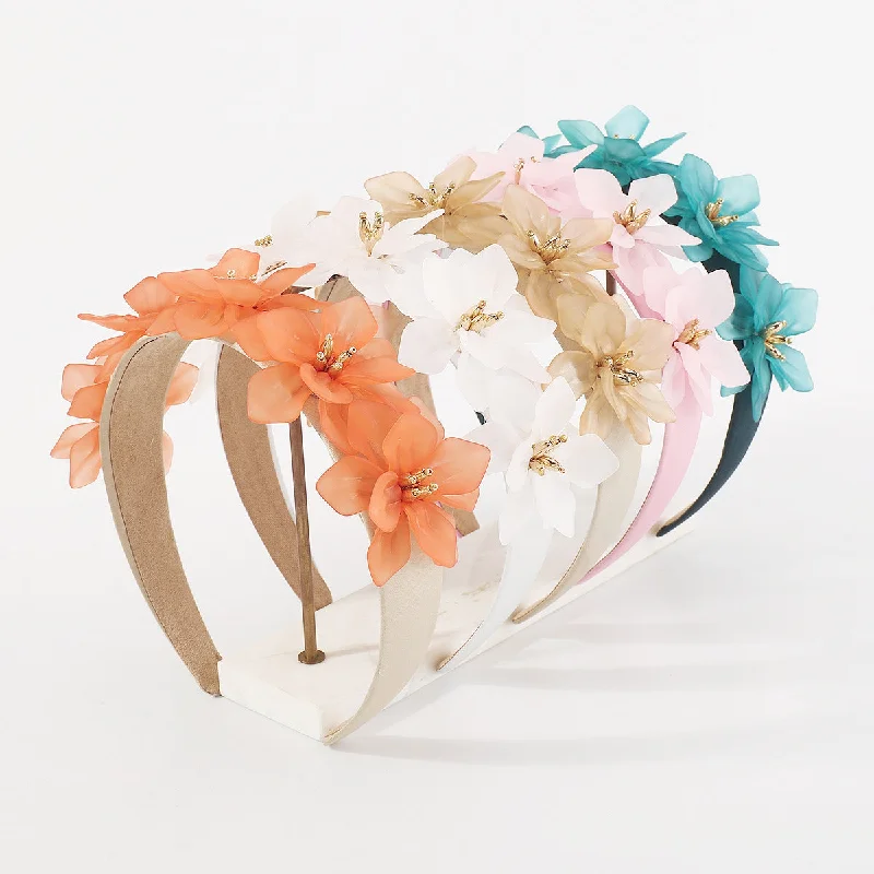 Wholesale 3D Resin Flower Fabric Headband