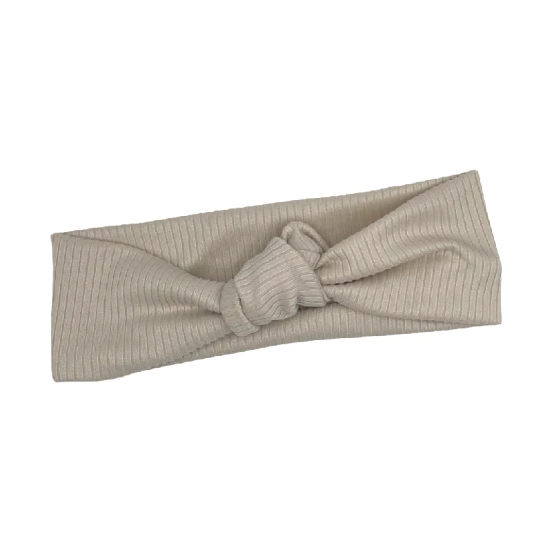 Totally Taupe Ribbed Top Knot Headband