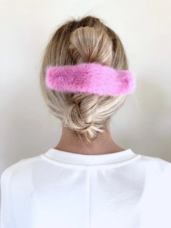 Vegan Fur Flat Claw Clip