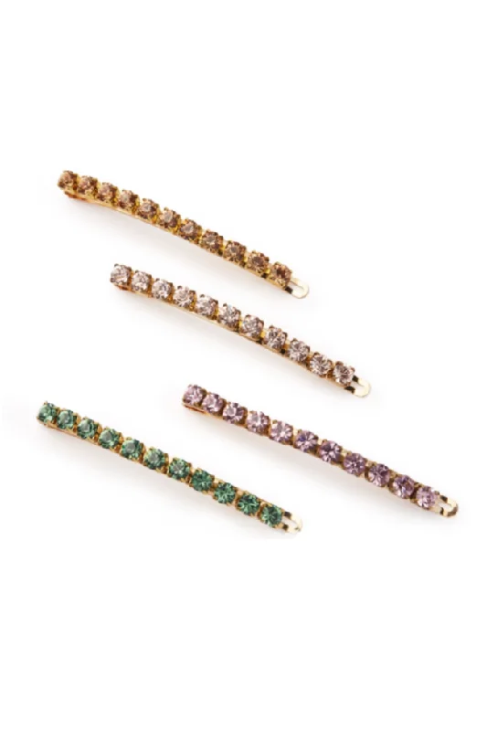 Jumbo Lush Crystal Barrette Set